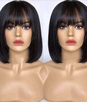 Short Bob Straight Human Hair Wig